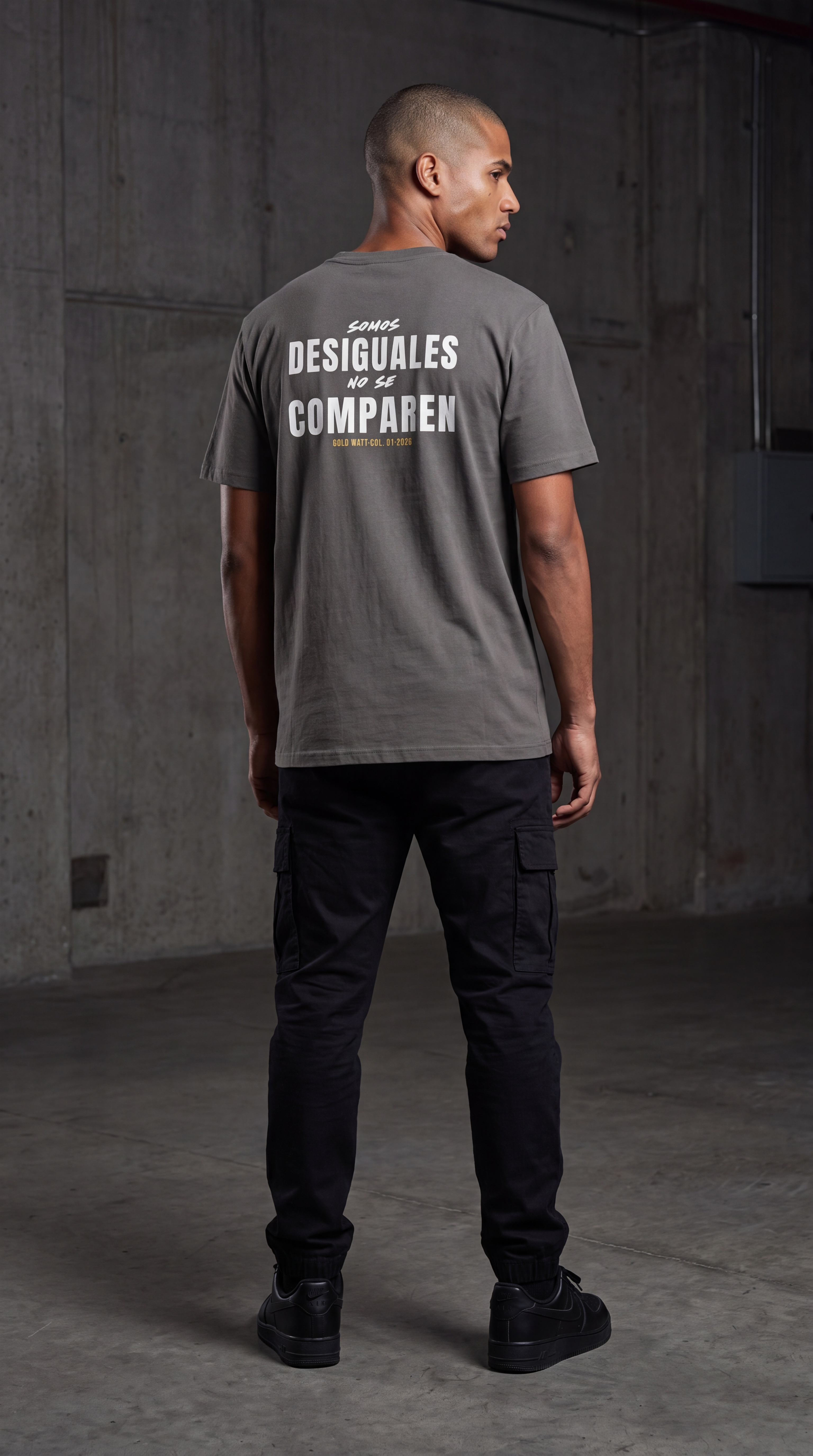 DESIGUALES T-Shirt — Gold Watt