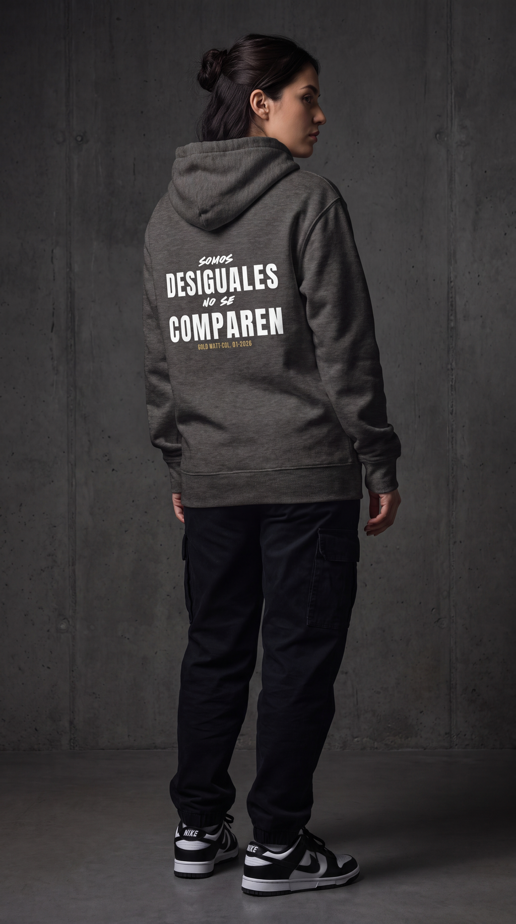 DESIGUALES Hoodie — Gold Watt