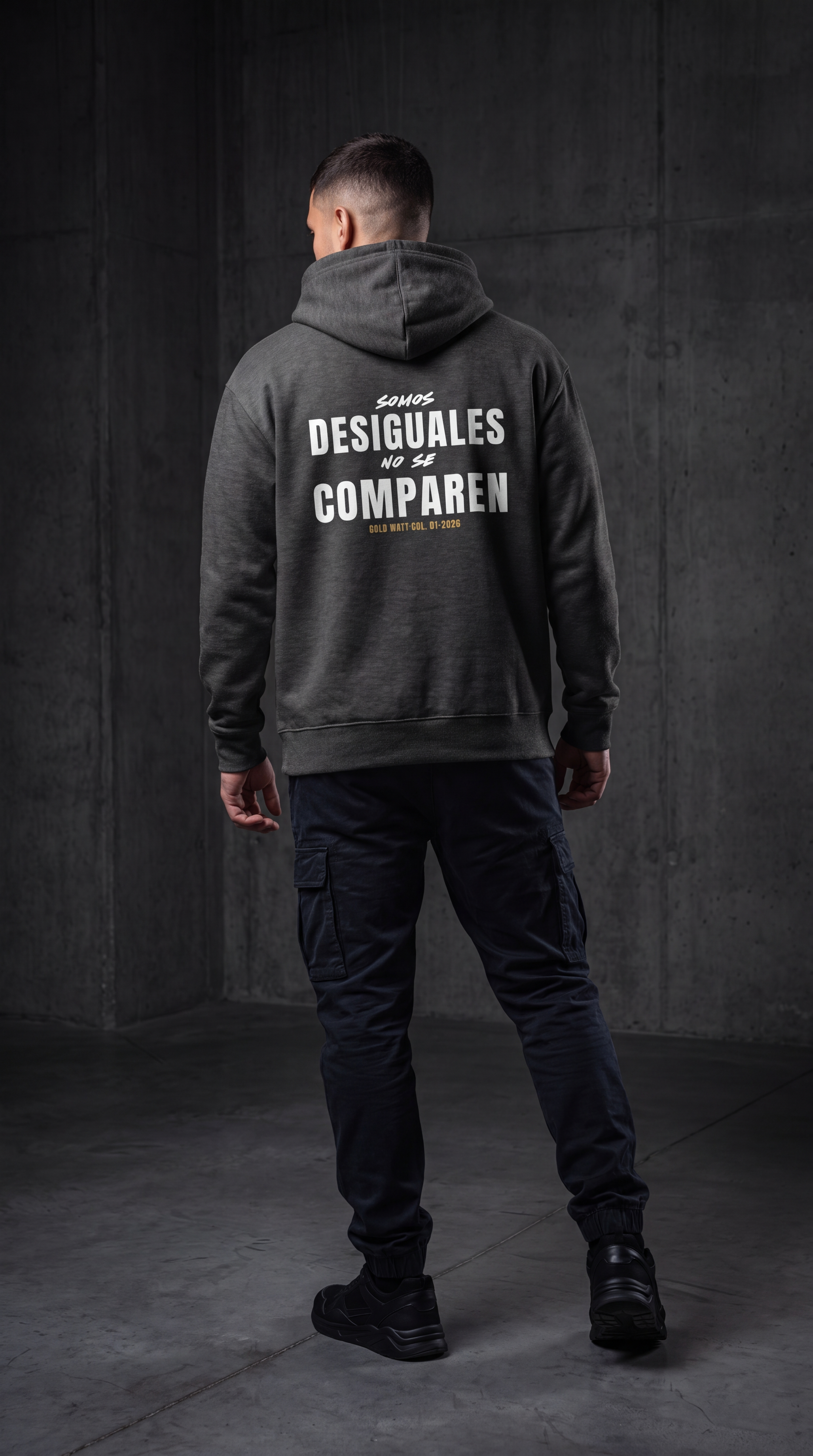 DESIGUALES Hoodie — Gold Watt