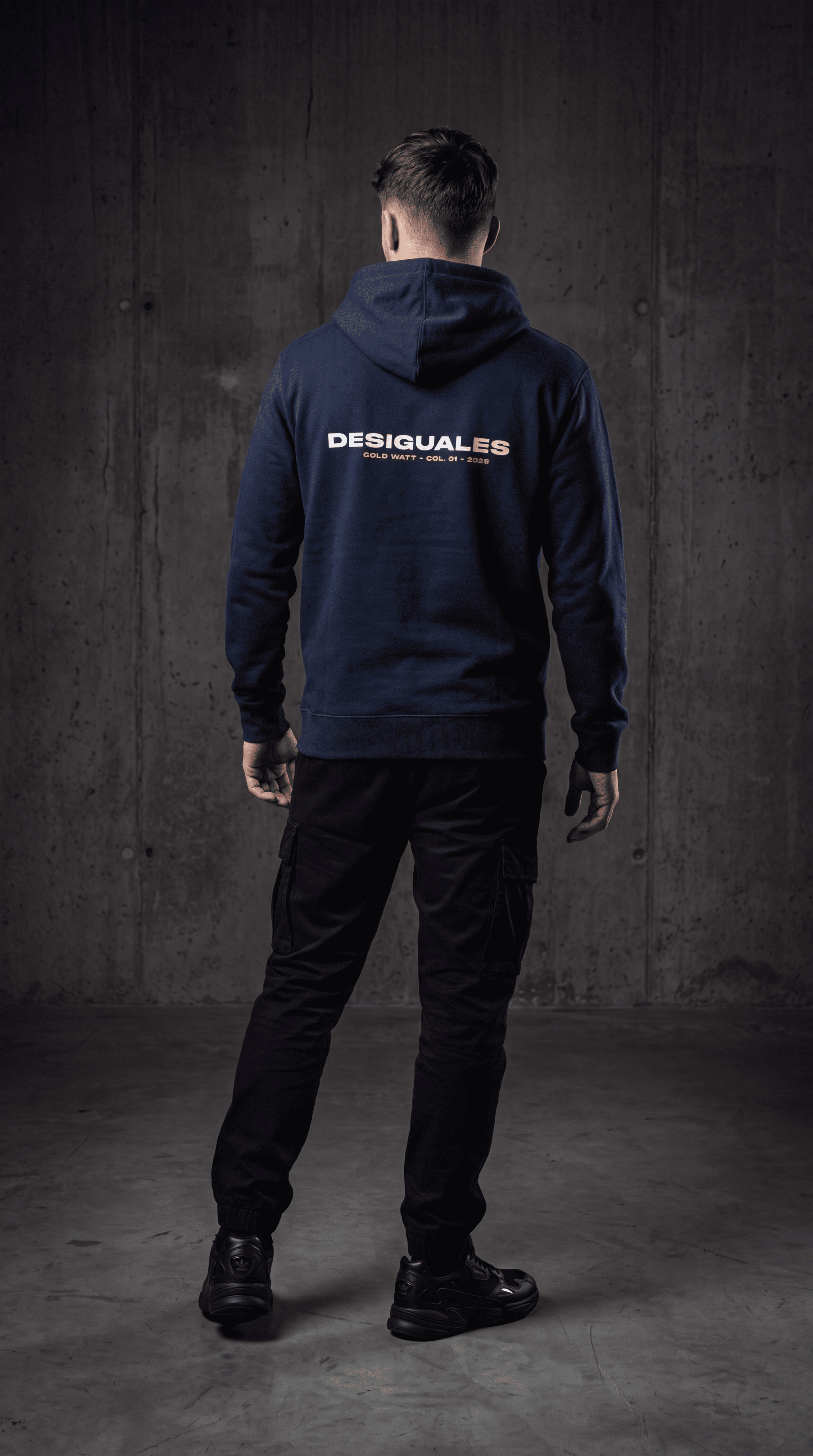 DESIGUALES Hoodie — Gold Watt Col. 01