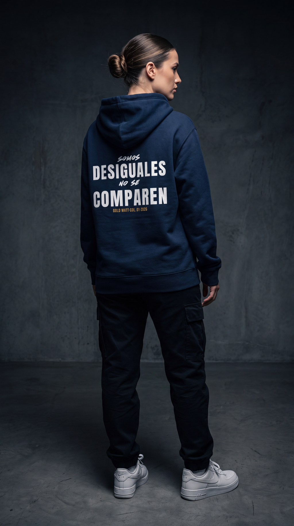 DESIGUALES Hoodie — Gold Watt