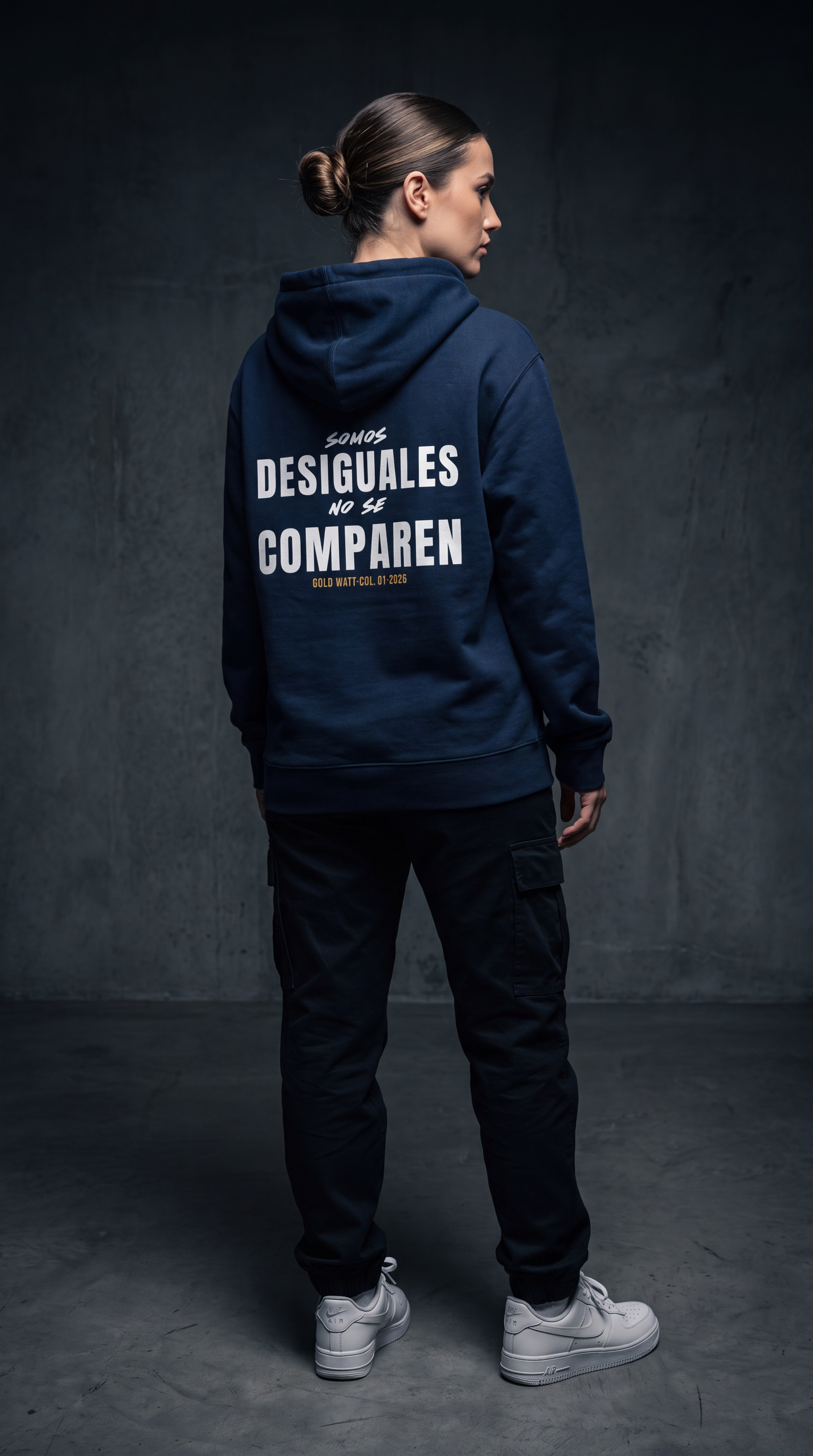 DESIGUALES Hoodie — Gold Watt