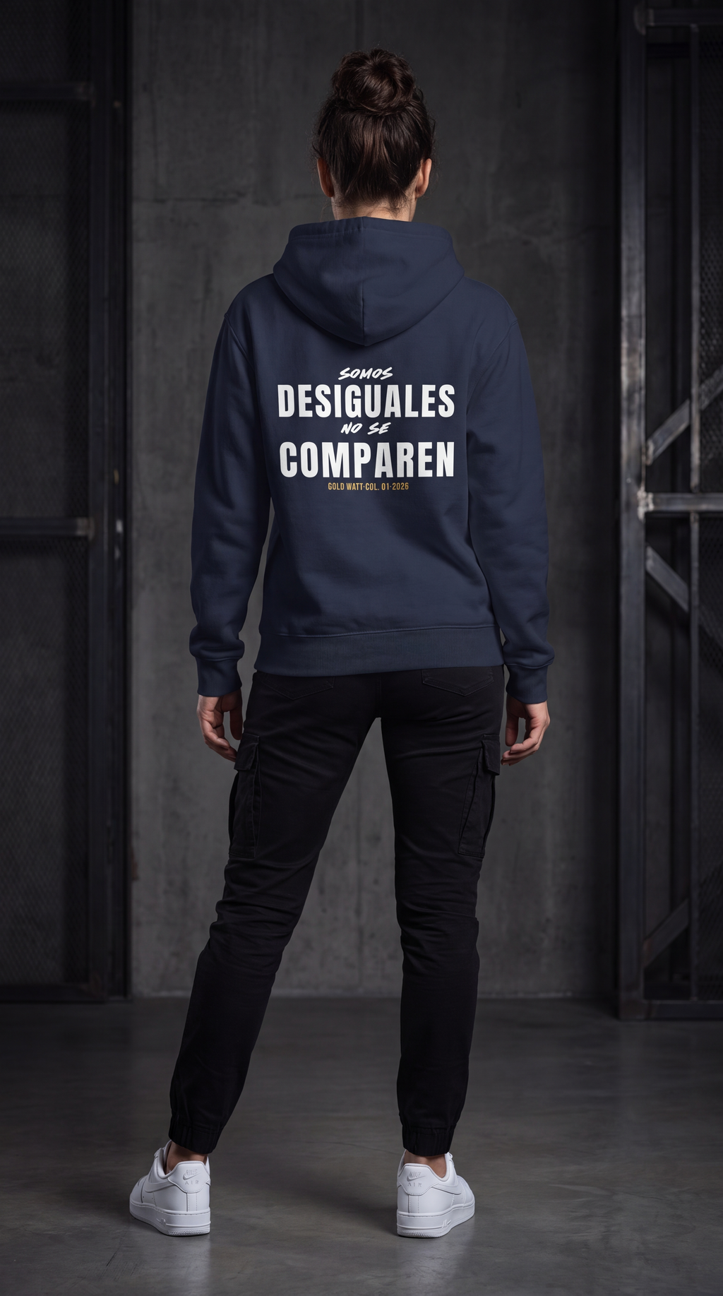 DESIGUALES Hoodie — Gold Watt