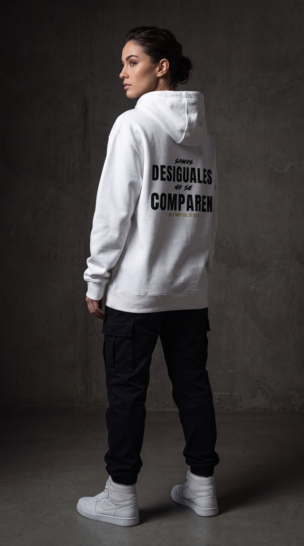 DESIGUALES Hoodie — Gold Watt
