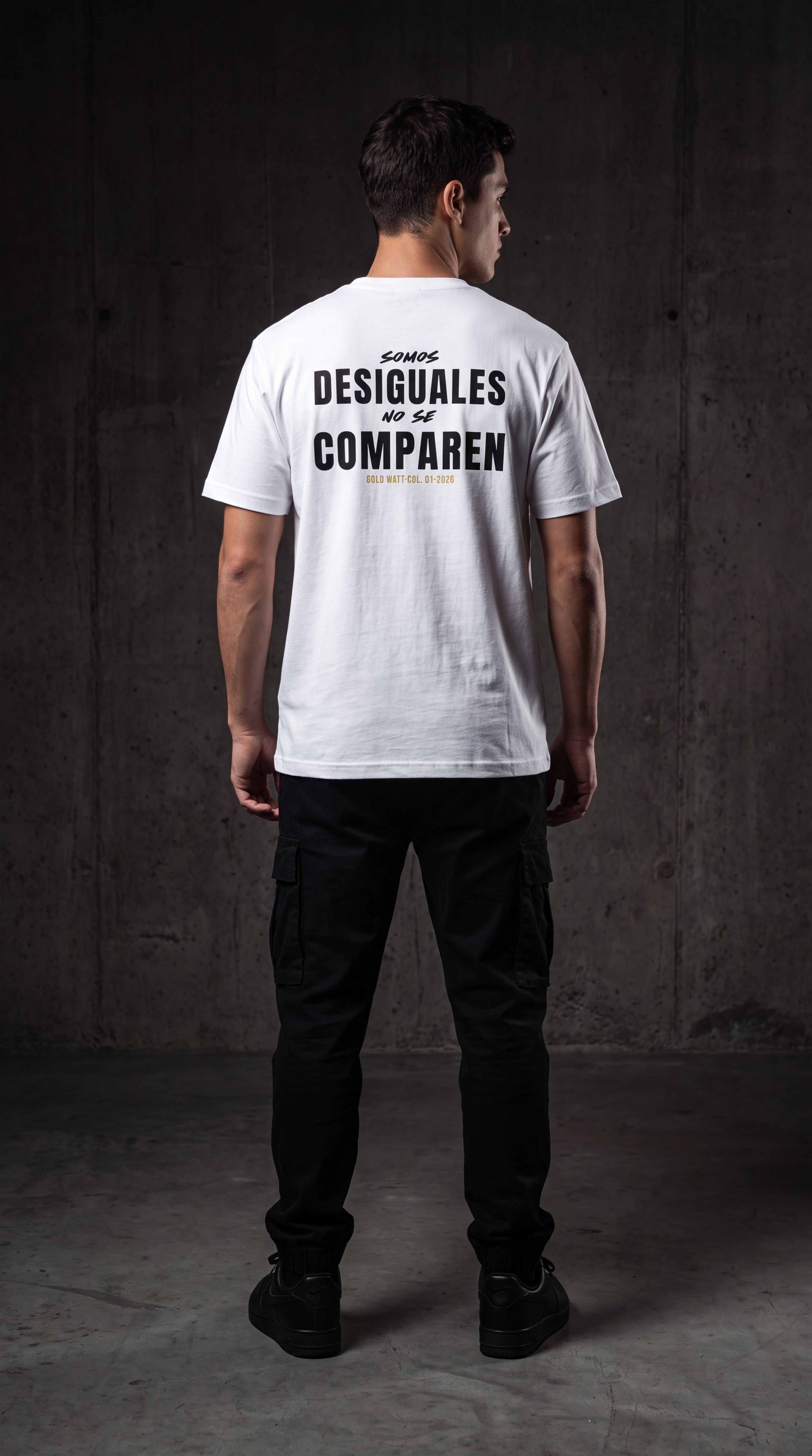 DESIGUALES T-Shirt — Gold Watt